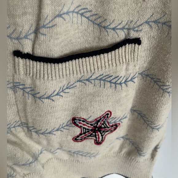 PER UNA Cardigan Women’s 14 Embroidered 3/4 Sleeve Button Front - Picture 4 of 7